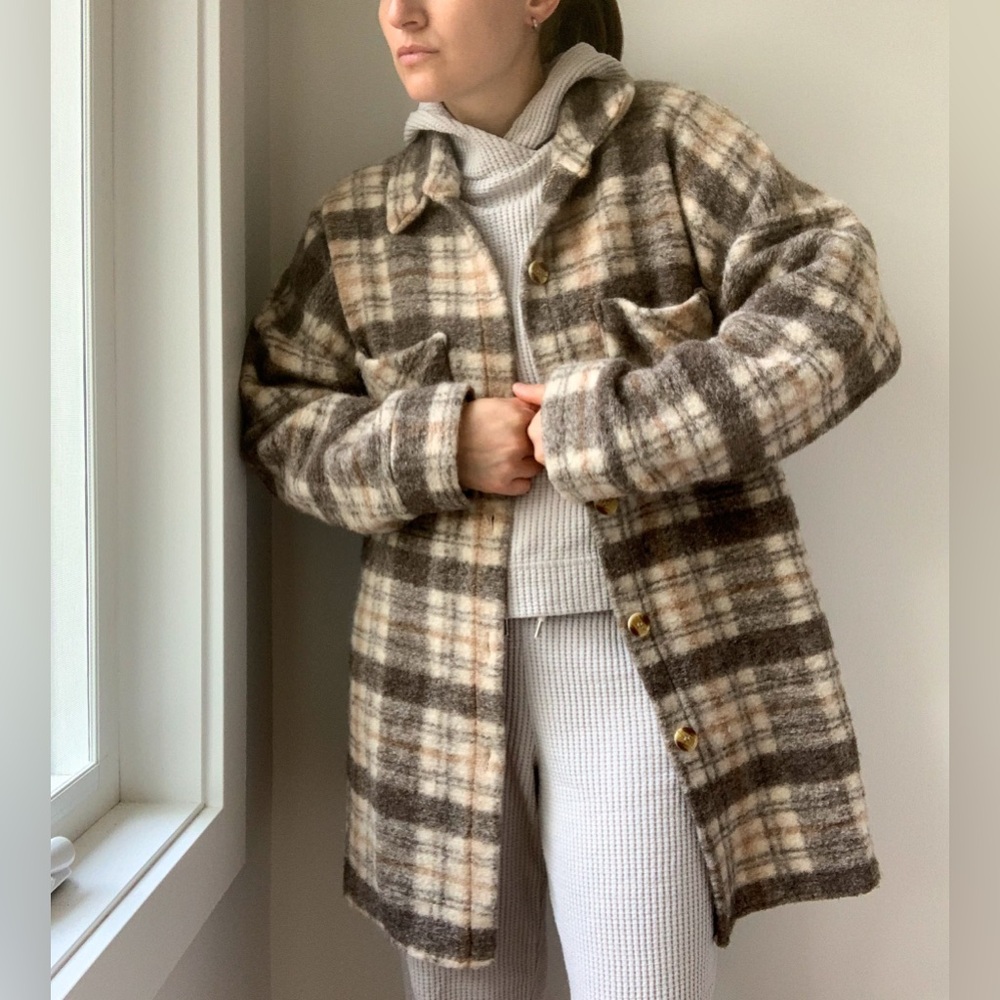 VINTAGE plaid shacket